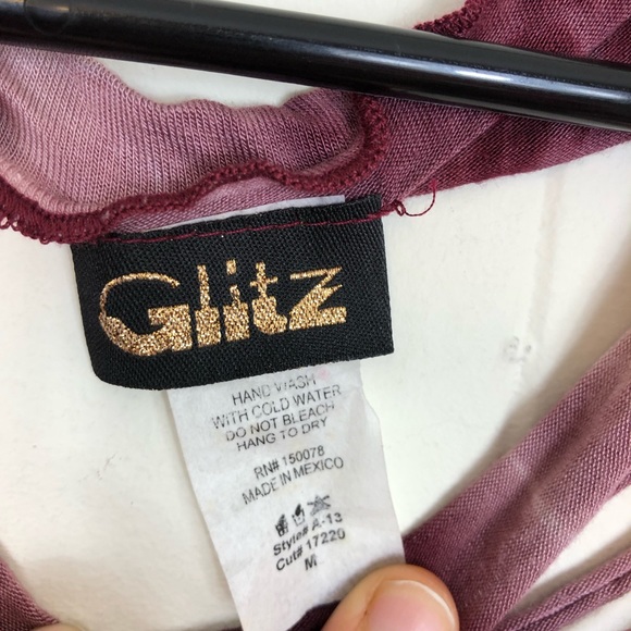 Glitz Tie Dye Cut Out Tank Sz M - Picture 5 of 9